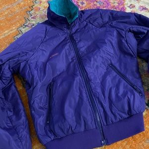Vintage Columbia Reversible Women’s Purple & Turquoise Jacket Size S